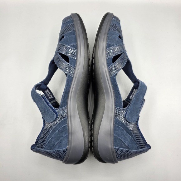 Orthofeet Juno Shoes Womens 9 Navy Blue T Strap Comfort Mary Jane Adjustable - Picture 7 of 12